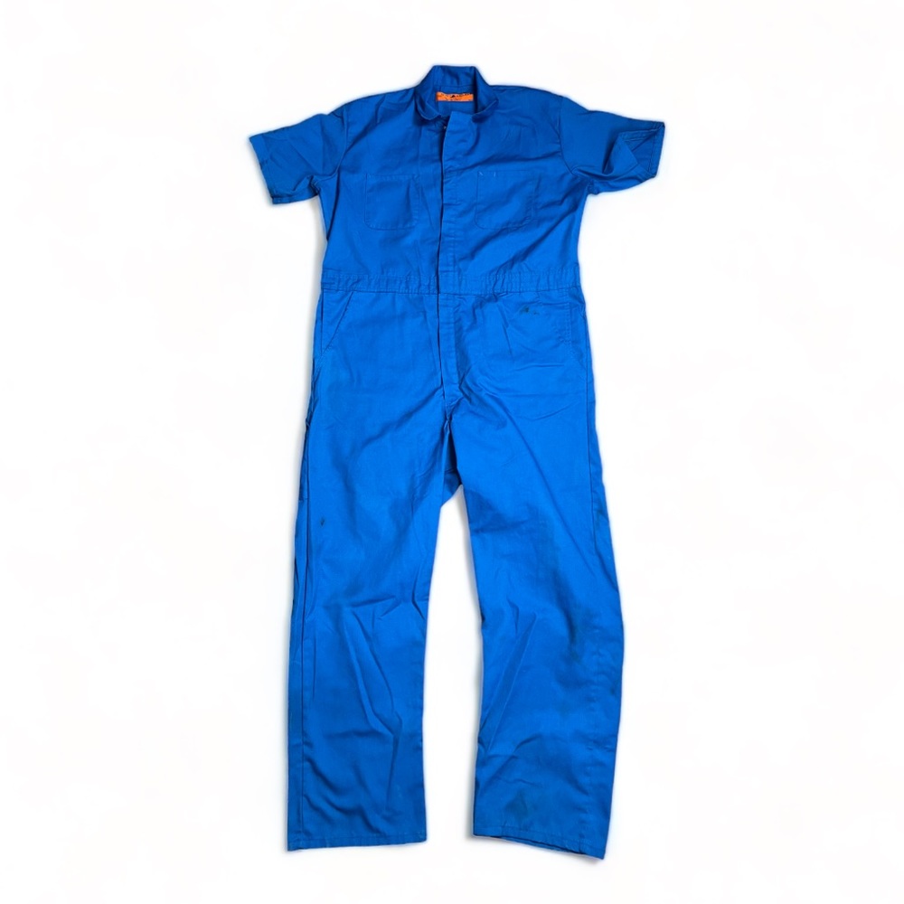 Red Kap Jumpsuit Mechanic Boiler Suit Workwear Short Sleeve Coveralls Size‎ 50